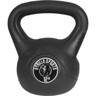 Kettlebell 12 kg vinylová čierna guľová činka