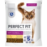 Suché krmivo pre mačky Perfect Fit s kuracím mäsom 750g Hairball