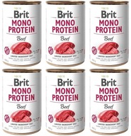 BRIT Mono proteínové krmivo pre psov hovädzie mäso 6x400g