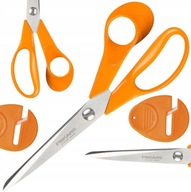 FISKARS UNIVERZÁLNE KRAJČÍRSKE NOŽNICE s brúskou a hladidlom 21CM