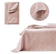 Prešívaný prehoz na posteľ, pohovku, pohovku, 200x220 Leila Powder Pink