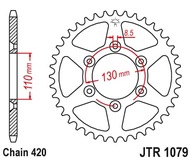 JT ZADNÉ OZNAČENIE CPI 50SM '06-12 (JTR1079.53)* (REŤAZ 520)