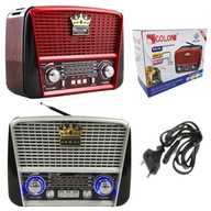 RETRO SOLÁRNE RÁDIO - BATÉRIE - USB - BLUETOOTH - ANTÉNA - SD - BATÉRIE