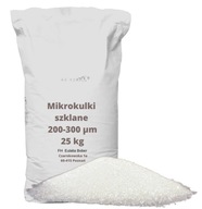 Sklenené mikroperličky, zrnitosť 200-300, vrece 25 kg