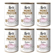 BRIT MONO PROTEIN KRÁLIK MONO PROTEIN MOKRÉ KRMIVO PRE PSY KRÁLIK 6x400g