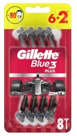 GILLETTE BLUE 3 SADA 8 holiacich strojčekov - ČERVENÁ