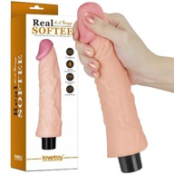 Lovetoy 8" REAL SOFTEE vibračné dildo, TPE