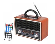 Ina Retro prenosné rádio Bluetooth, FM, USB, SD, AUX s diaľkovým ovládaním, šedá