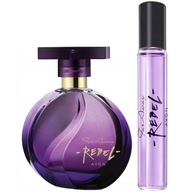 AVON FAR AWAY REBEL DÁMSKA SÚPRAVA VONNEJ VODY 50ML NÁDRŽKA NA PARFÉMY + ZADARMO