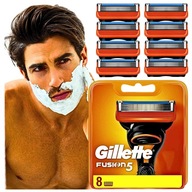 8 x vložka do čepele Gillette Fusion 5, originálne nože Fusion5 plus gél