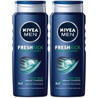 Nivea Men Fresh Kick Sprchový gél Men's Body Wash 2x500ml