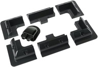 7 ks - Čierne montážne konzoly pre panely obytných áut