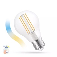 LED GLS 5W E-27 COG 230V CCT+DIM CLEAR Wi-Fi spektrum SMART