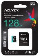 Pamäťová karta A-DATA microSD 128GB + adaptér