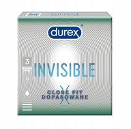 DUREX NEVIDITEĽNÉ KONDÓMY, 3-KUS.