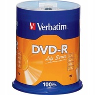 VERBATIM DVD-R disky 4,7GB 16x 100ks najlacnejšie