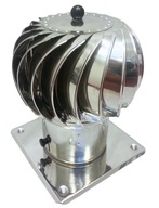 OTOČNÝ KOMÍNOVÝ KRYT TURBOVENT Ventilácia ø 150 mm nerez ŠTVRTÁK