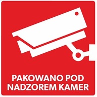 Nálepky Nálepky BALENÉ POD DOHĽADOM KAMERY, informačný štítok