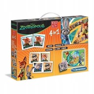 EDUKIT 4v1 Zootopia DOMINO MEMO PUZZLE BLOCKS