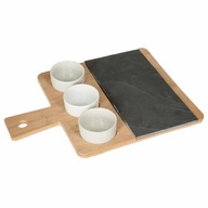 SNACK SET podnos + misky SLATE