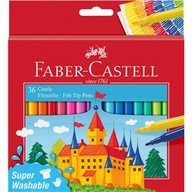 Prateľné fixky na zips Faber-Castell, 36 farieb