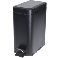 Čierny kovový odpadkový kôš 5L. Moderný kovový kontajner, odpadkový kôš