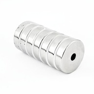 NEODYMOVÝ PRSTEŇOVÝ MAGNET 20x4,2x5 N38 SADA 7 KS