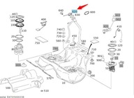 UZÁVER PALIVOVEJ NÁDRŽE MERCEDES A2214700905