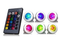 SET 6x FAREBNÉ LED RGB GU10 OSVETLENIE + DIAĽKOVÉ OVLÁDANIE