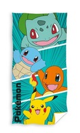 POKEMON bavlnený UTERÁK 70x140 cm Pikachu Charmander Squirtle Bulbasaur