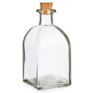 SKLENENÁ FĽAŠA s korkom NA ŠŤAVU dekoratívna sklenená fľaša 0,25l 250ml