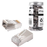 Priechodná sieťová zástrčka RJ45 CAT 5E FTP PT-RJ455FT-0 100 ks