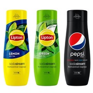 Sirupy Lipton Lemon + Green + Pepsi Max SODASTREAM