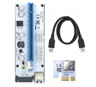 Riser 008S USB3.0 PCI-E 1x-16x napájaný 6PIN SATA