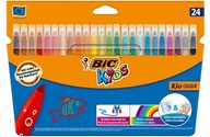 Popisovače BIC KIDS KID COULEUR 24 farieb