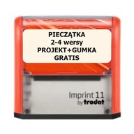 Odtlačok Trodat 8911 pečiatka 38X14mm 2-4 riadky textu ČERVENÉ PÚDZKO