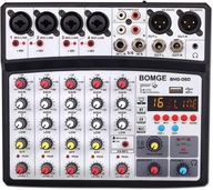 BOMGE 6-kanálový DJ audio mixpult s MP3 USB Bluetooth 16 efektmi