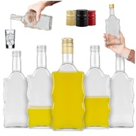 50x WAVE FĽAŠE 500 ml + sklenené fľaše LONG CAP na moonshine vodku