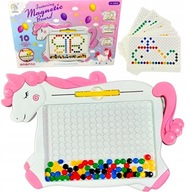 Magnetická tabuľa Montessori MagPad Unicorn pre deti, 75 prvkov