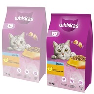 WHISKAS STERILE 1+ KURACIE SUCHÉ KRMIVO PRE MAČKY PO STERILIZÁCII 2x1,4kg