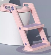 Ružový poťah na WC sedadlo s rebríkom