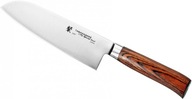 Tamahagane SAN hnedý nôž Santoku 17,5 cm