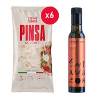 Pinsa Gourmet 230 g a prémiový olivový olej Chiavalon Atilio – SET 6 kusov