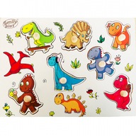 Drevené puzzle dinosaury Smily Play SPW83809