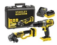 Stanley Grinder 125 sada Príklepový skrutkovač akumulátorový 18v 4Ah batérie