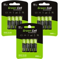 GREEN CELL 12X BATÉRIE AA R6 2000mAh