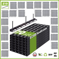 70x Obrzeże trawnikowe 45 BORDER 1 metr + 210 kotw