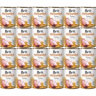 Krmivo BRIT PATÉ & MEAT s morčacím mäsom 24x800g