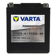 VARTA YTX7L-BS 6Ah HONDA SUZUKI ŠTARTOVANÁ!!!