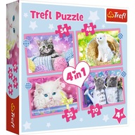 CREFL PUZZLE 4V1 FUNNY KITTS MAČIATKA 207 KUSOV.